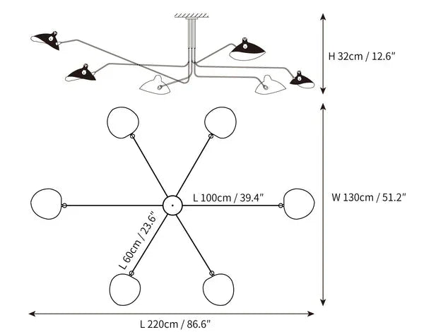 Directional ceiling lighting fixture with matte finish and swing arms
