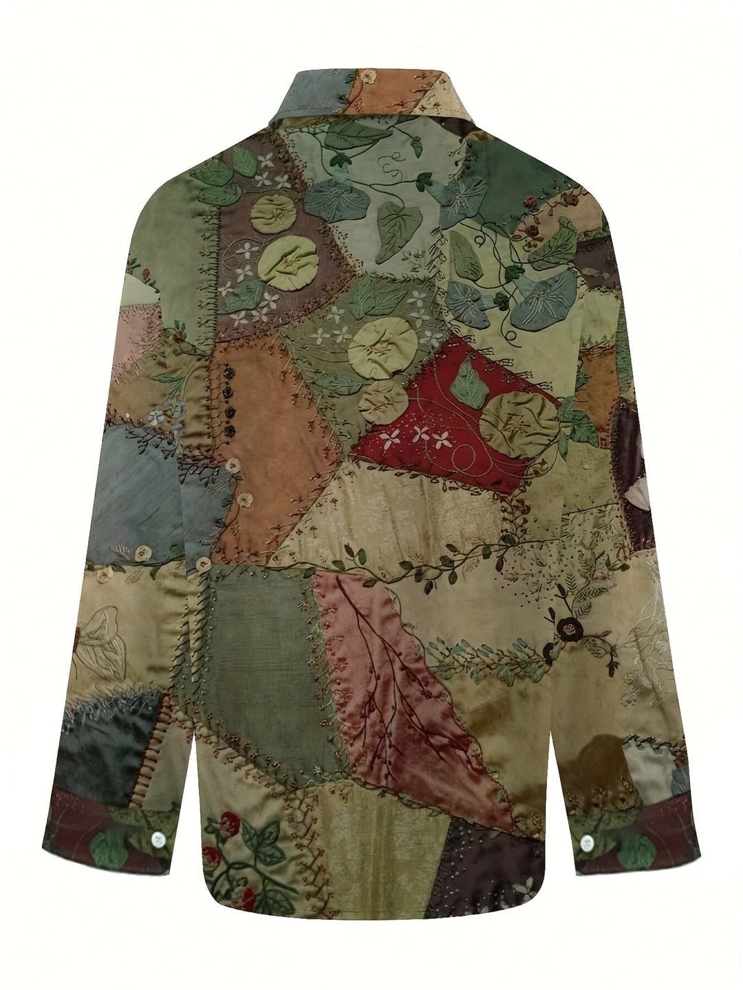 Back view of the vintage graphic print women's top