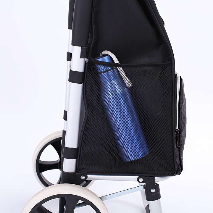 Grocery trolley bag detached from the lightweight folding frame