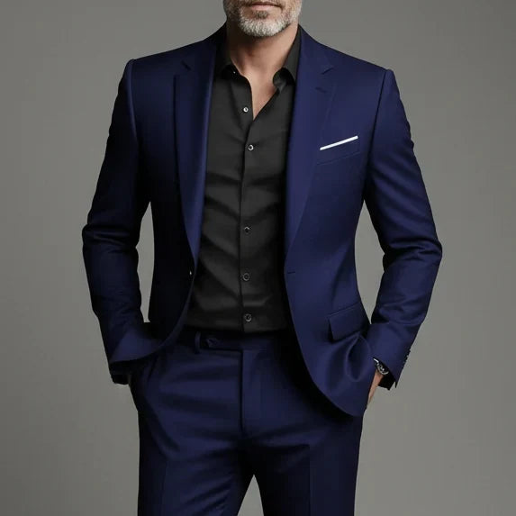 Tailored suit trousers for men designed for a sleek silhouette