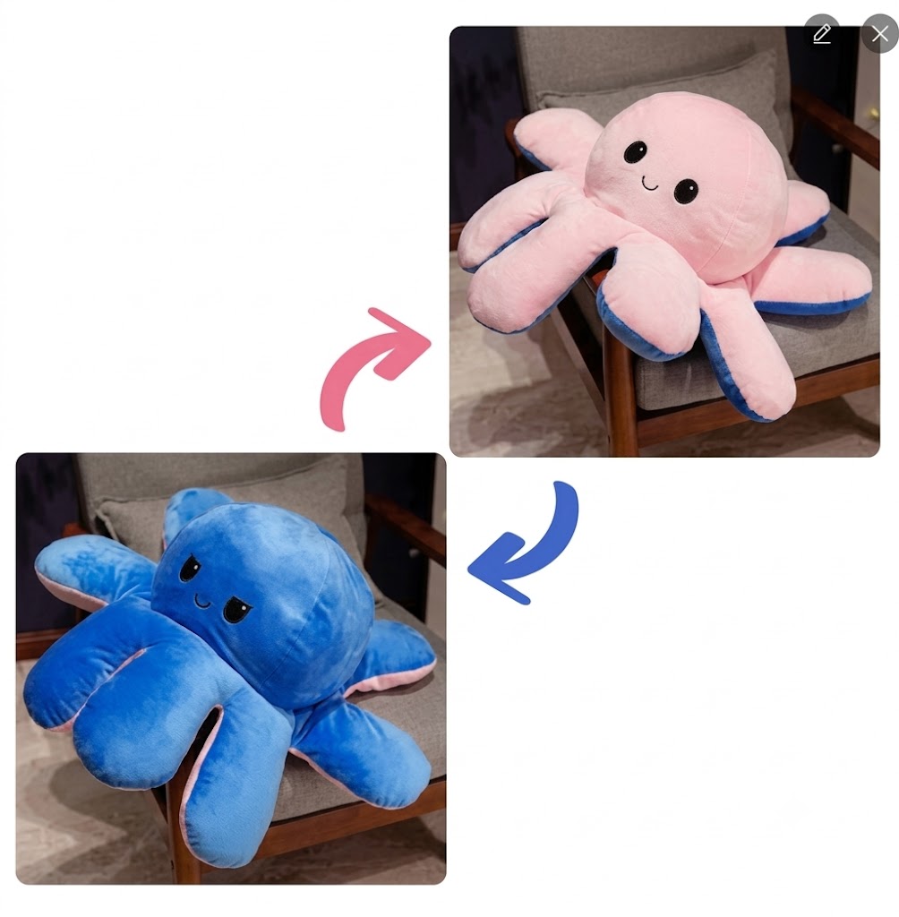 Octopus plush toy packaged neatly as a thoughtful kids gift