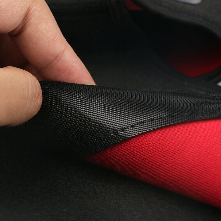 Side profile of person wearing the hamstring wrap for sports injury recovery