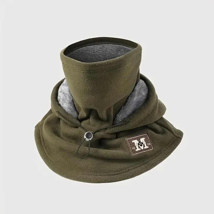 Back view of the unisex winter outdoor accessories cycling cap with neck cover