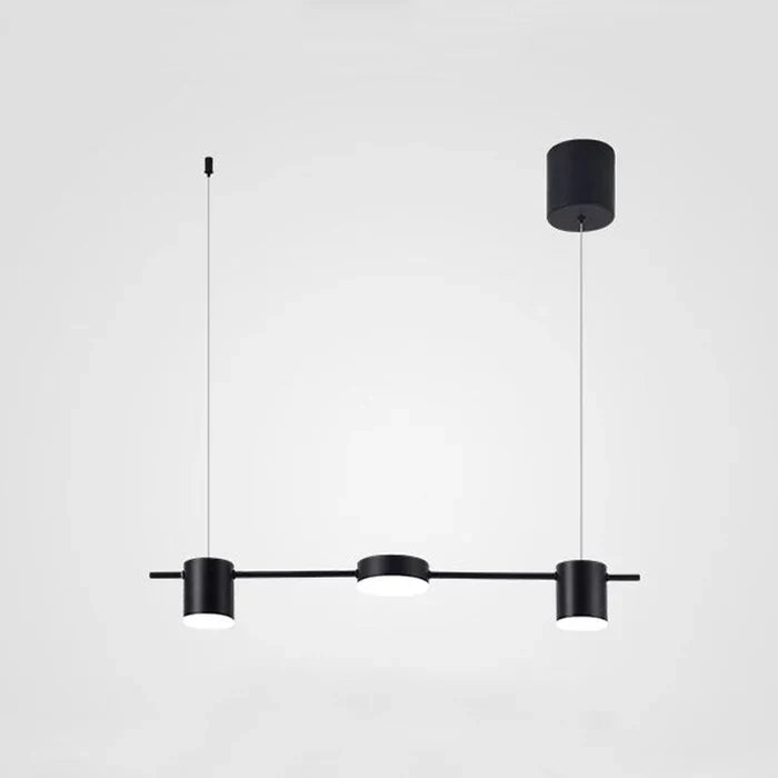Adjustable height feature demonstration of the modern aluminium pendant lamp