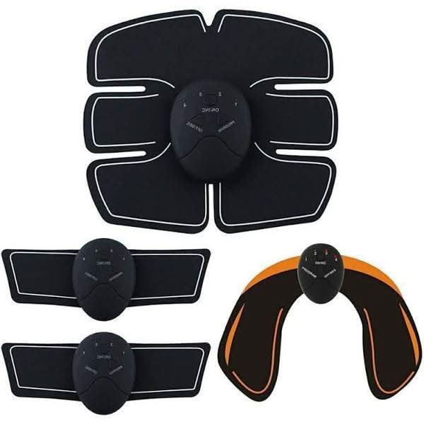 Complete set of EMS muscle stimulation pads including arm and glute attachments