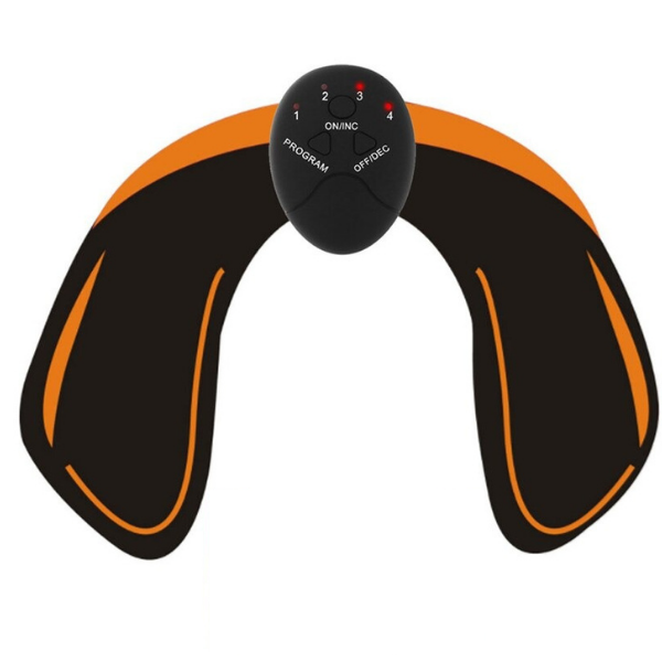 Flat lay of fitness equipment accessories and USB charging cable included