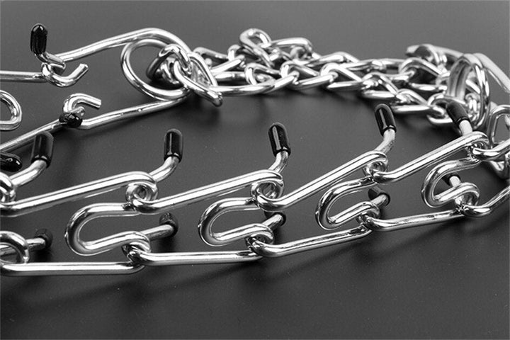 Safe canine training collar with soft rubber prong tips for gentle control