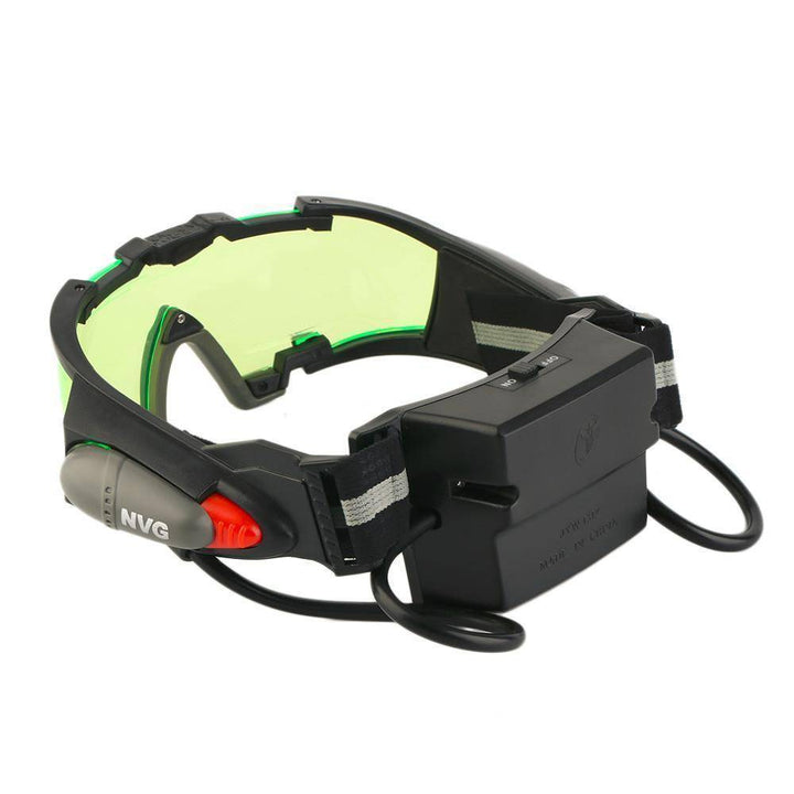 Adjustable night vision goggles with flip-out LED lights for tactical outdoor games
