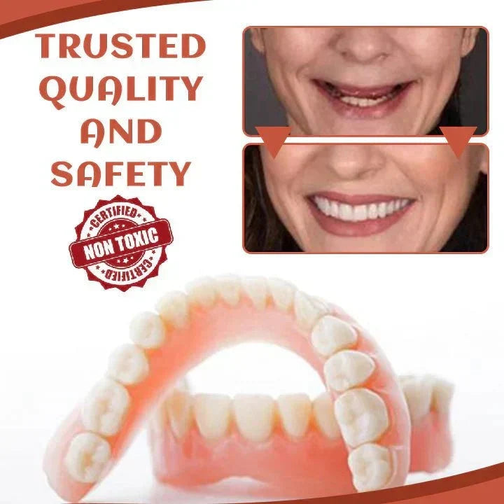 Flexible silicone dentures designed for a comfortable and secure fit