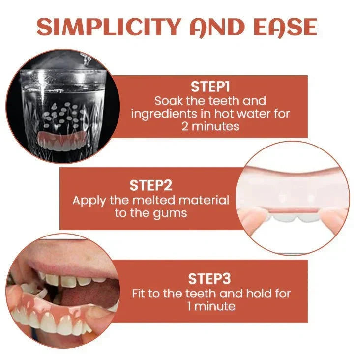 Natural smile enhancement device made of soft, safe dental silicone
