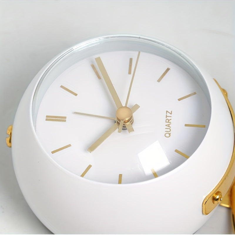Nordic silent desk clock displayed in a styled room setting