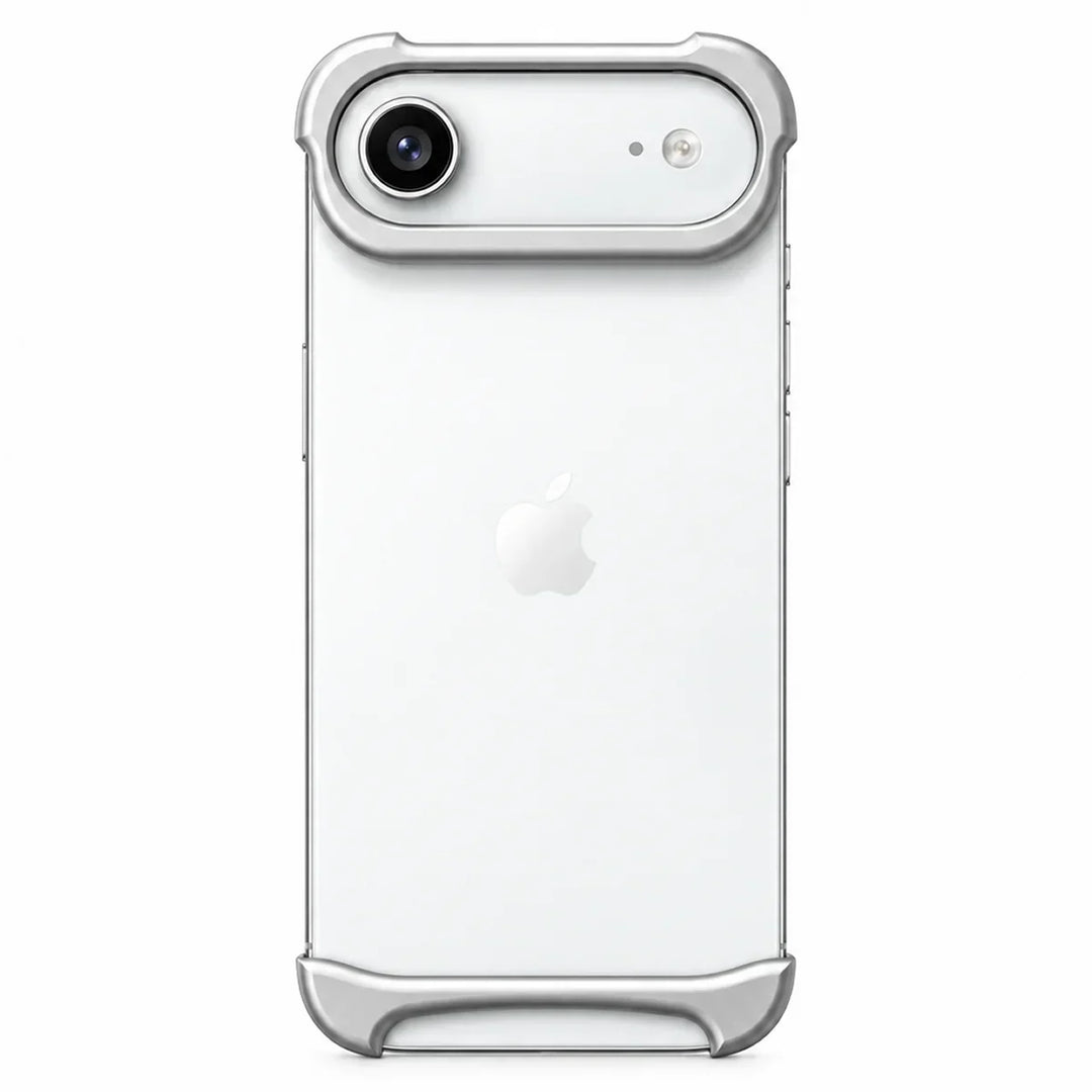 Red slim aluminum iPhone bumper case highlighting camera bezel protection