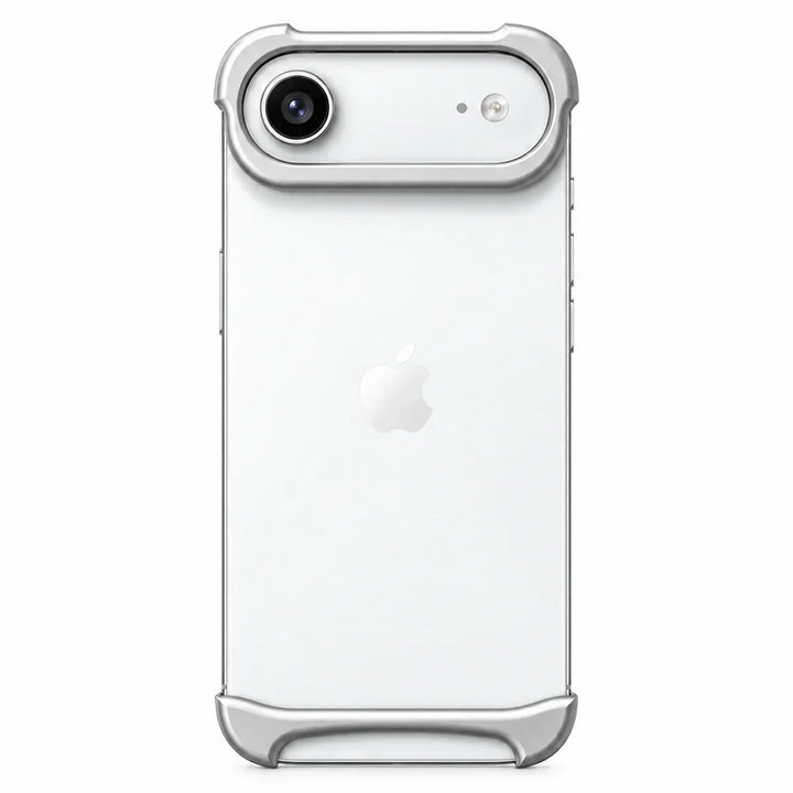 Red slim aluminum iPhone bumper case highlighting camera bezel protection