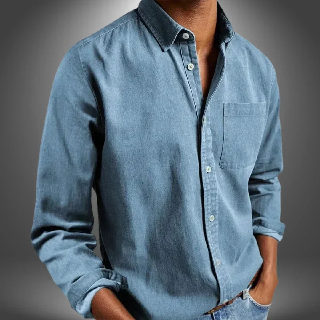 Sleeve cuff detail on mens long sleeve everyday shirt