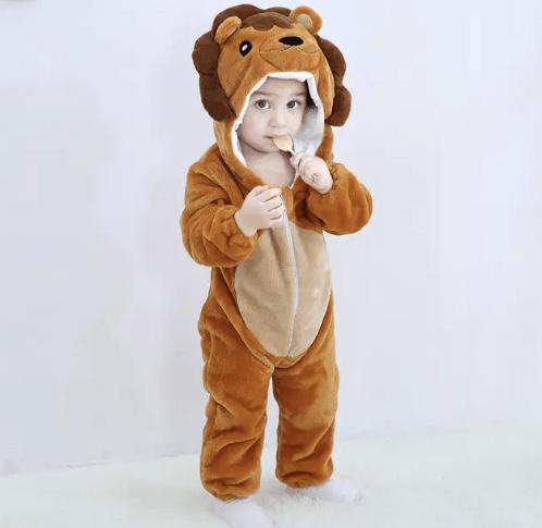 Hooded baby outfit final full length view of animal costume