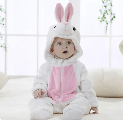 Cute baby clothes animal romper zipper guard for safe baby wear