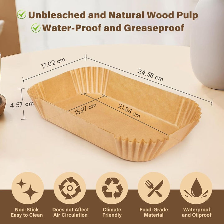 Anti-stick disposable air fryer liners for fast and simple cleanup
