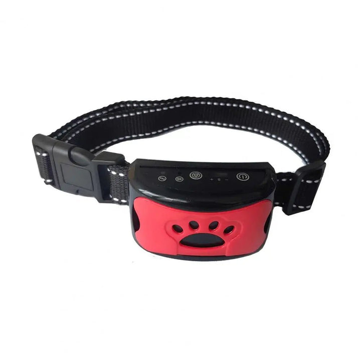 Humane bark control pet device with rechargeable battery and nylon strap