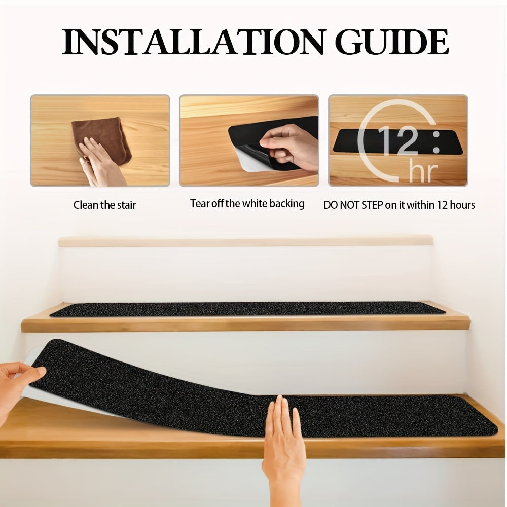 Close-up of durable texture on non-slip strips for home safety