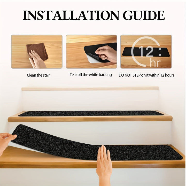 Close-up of durable texture on non-slip strips for home safety