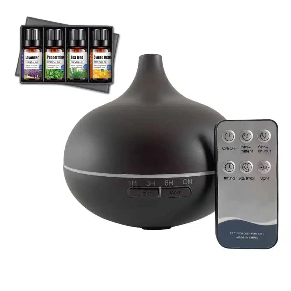 Ultrasonic 300ml aroma diffuser and essential oil humidifier spraying fine mist