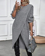 Tavira | Women’s Asymmetrical Long Sleeve Tunic Sweater