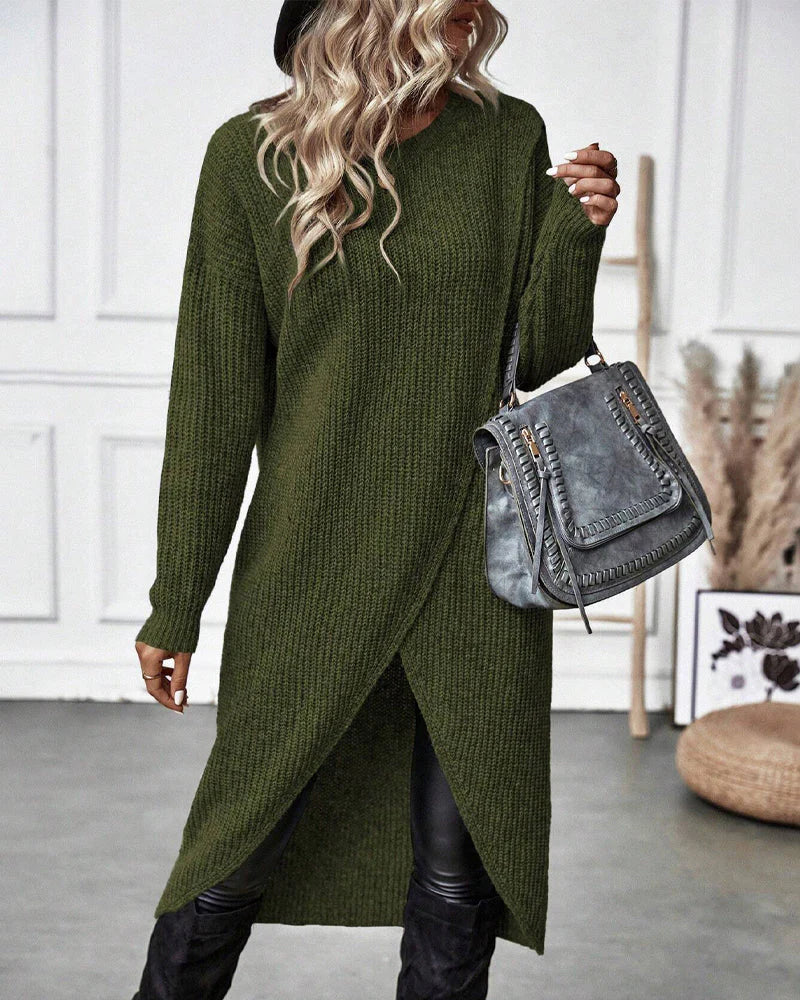 Tavira | Women’s Asymmetrical Long Sleeve Tunic Sweater