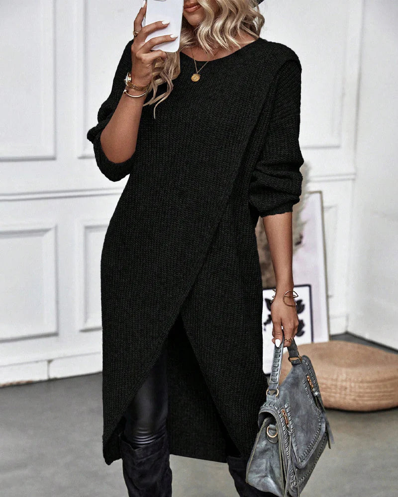 Tavira | Women’s Asymmetrical Long Sleeve Tunic Sweater