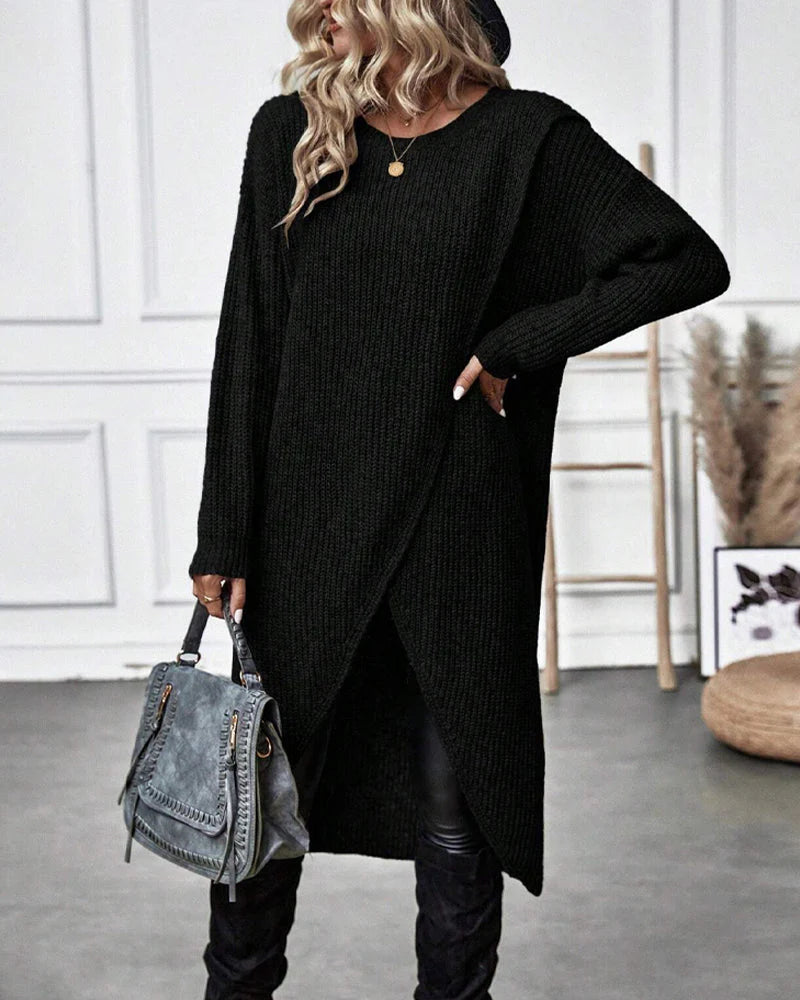 Tavira | Women’s Asymmetrical Long Sleeve Tunic Sweater