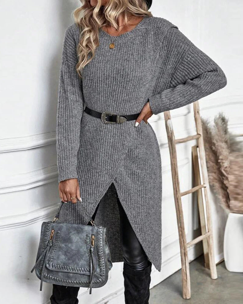 Tavira | Women’s Asymmetrical Long Sleeve Tunic Sweater