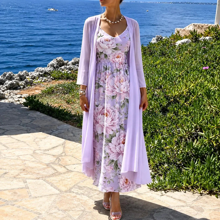 Relaxed fit women's summer dress and duster set for versatile styling