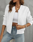 Cheska | Women’s Quilted Zip Front Bomber Jacket