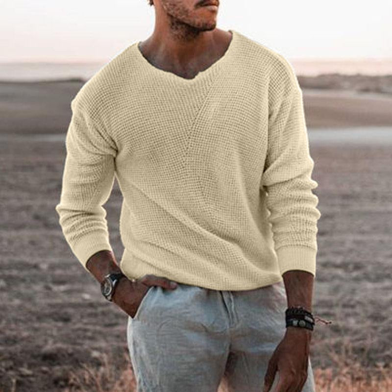 Close-up of winter fashion knitwear fabric texture for men