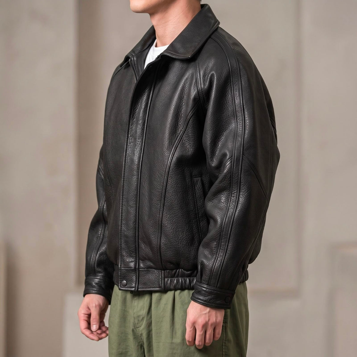 Hayes | Men’s Leather Zip Jacket
