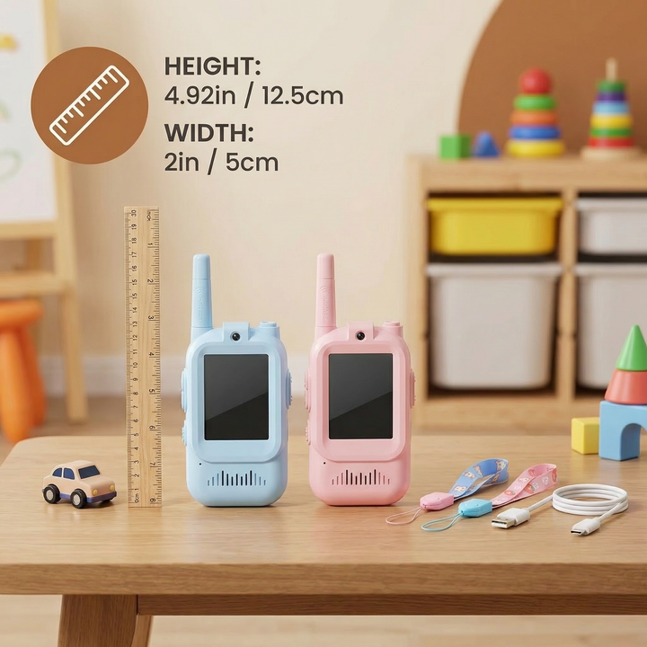 Walkie-talkie height and width dimensions displayed next to a measuring ruler