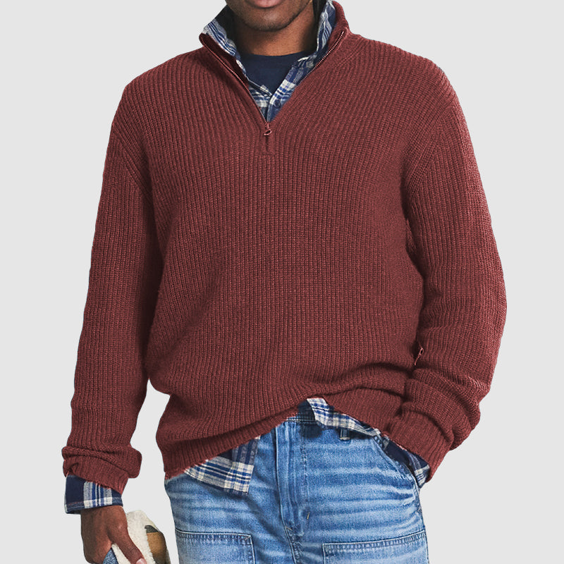 Paul | Men’s Ribbed Quarter-Zip Sweater