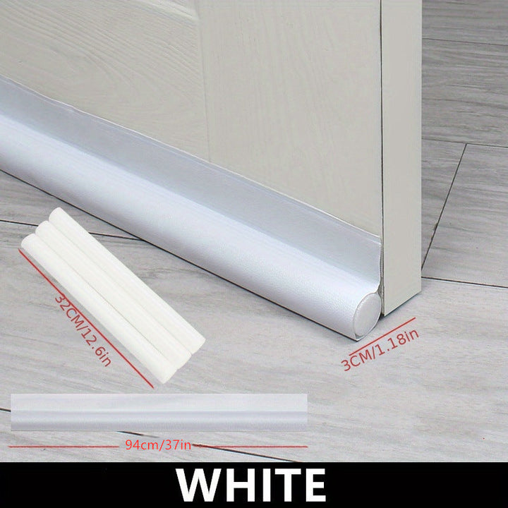 Energy saving door weather stripping installed on exterior wooden door