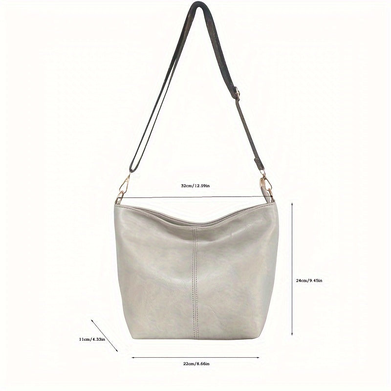 Back view of the womens handbag displaying its structured shape