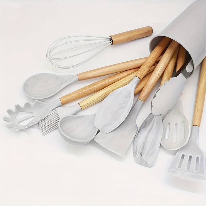Versatile silicone spatula and spoon set for everyday kitchen tasks