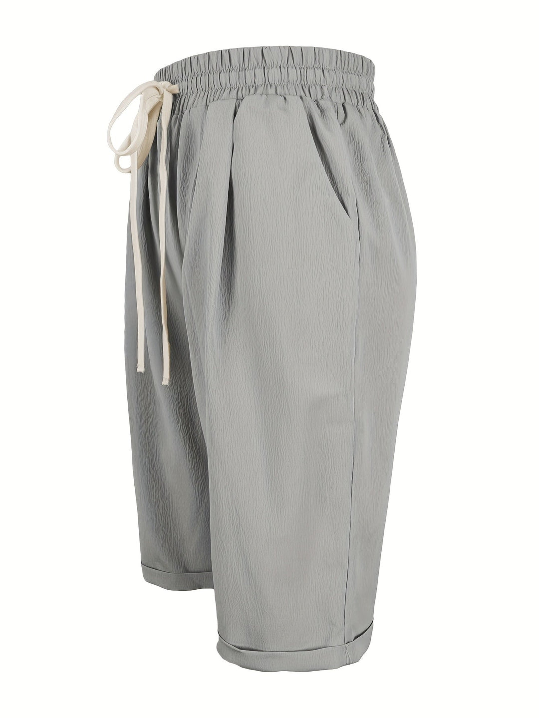 Lightweight casual capri pants showcasing the relaxed leg opening