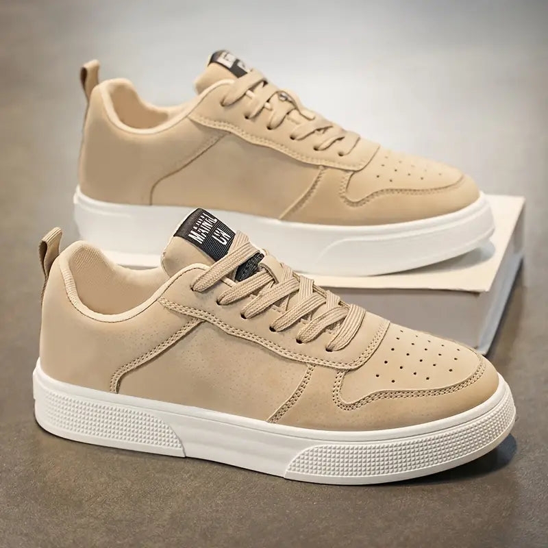 Casual sneakers for men featuring breathable mesh and black accents