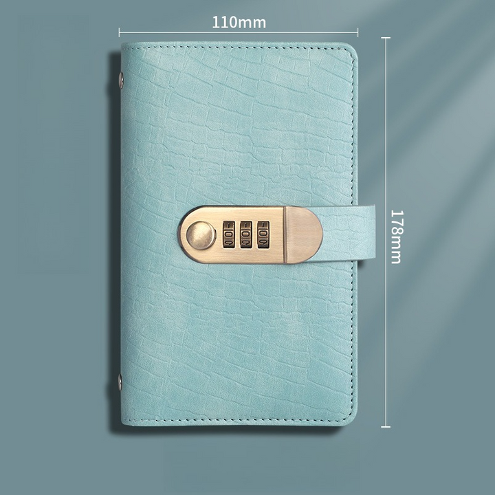 Lifestyle shot of the unisex locked cash budgeting binder on a wooden desk