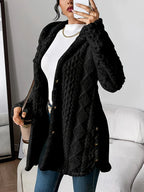 Lana | Women’s Plush Hooded Knit Cardigan