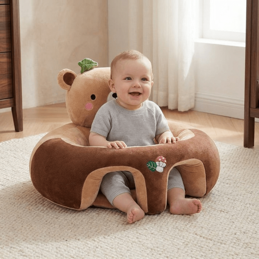 Comfortable baby furniture item designed for infant posture and sitting stability