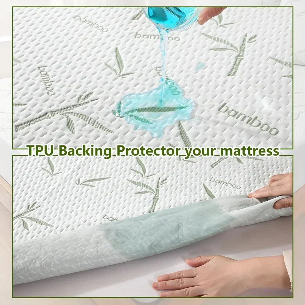 Breathable bedding mattress cover with moisture-wicking weave