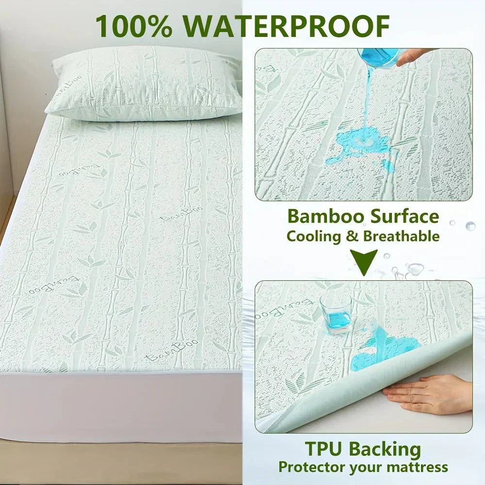 Soft green cooling sheet folded neatly to display lightweight material