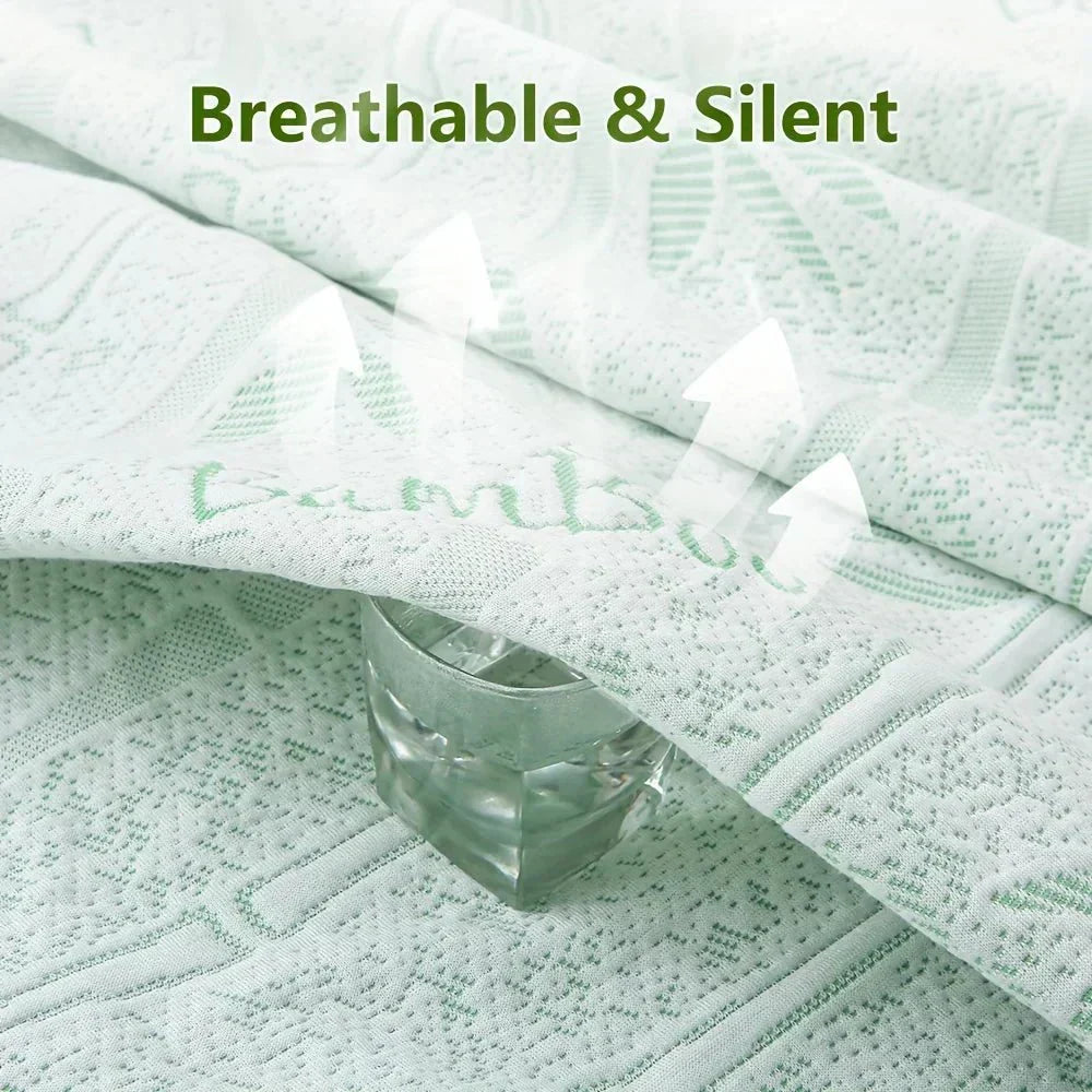 Modern bedroom decor featuring a stylish gray breathable mattress sheet