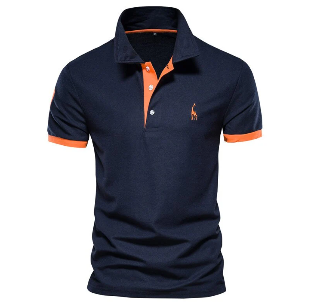 Stylish men's summer polo shirt with classic collar and contrast trim design
