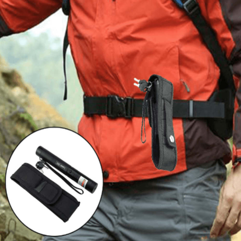 Complete electronics set including adjustable focus laser pointer and charger