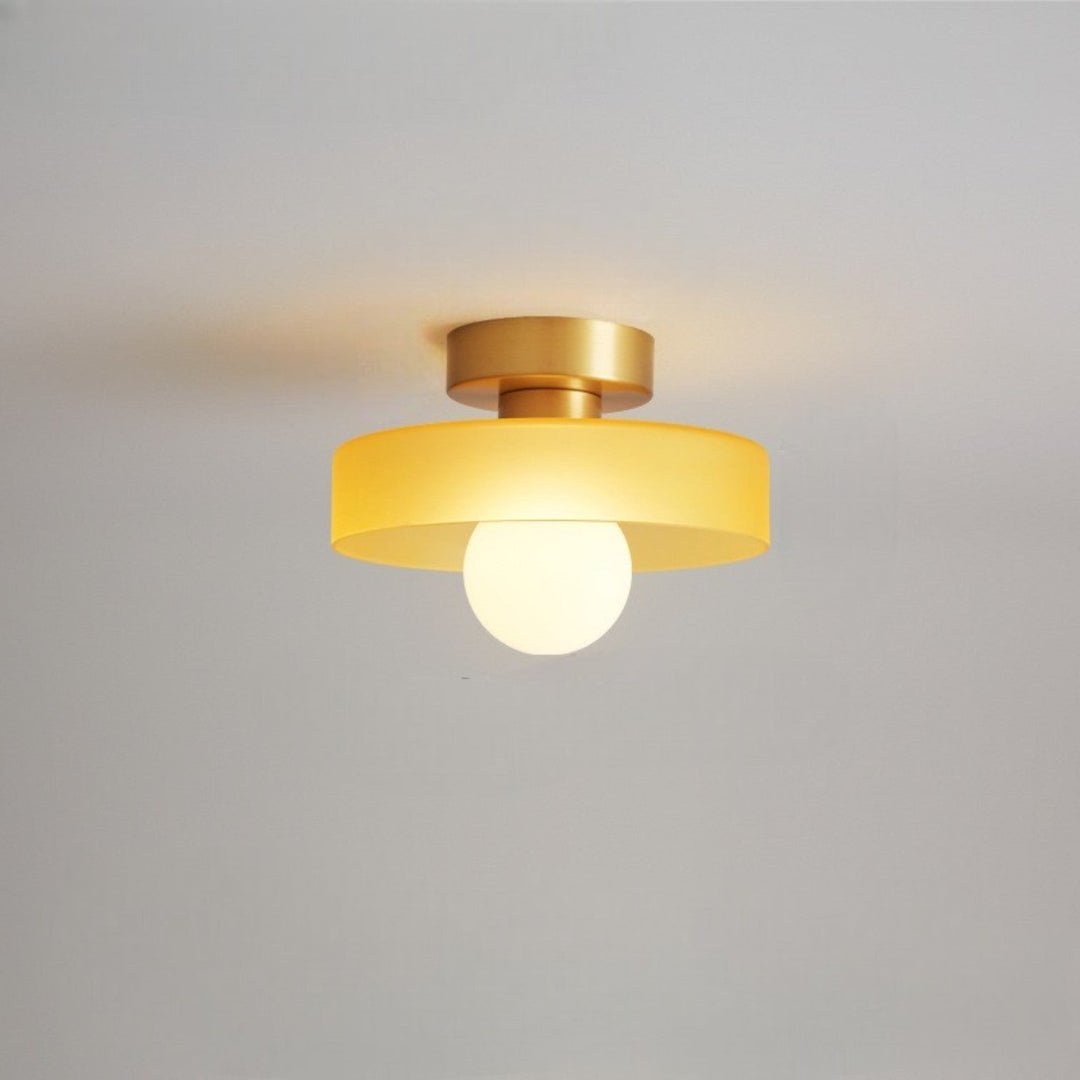 Stylish bedroom light showing the geometric bauhaus inspired silhouette